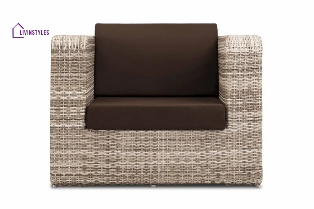Maso Outdoor Sofa Set 2 Seater + 2 Single seater with 1 Central Table (Seashell) - Sofa Sets
