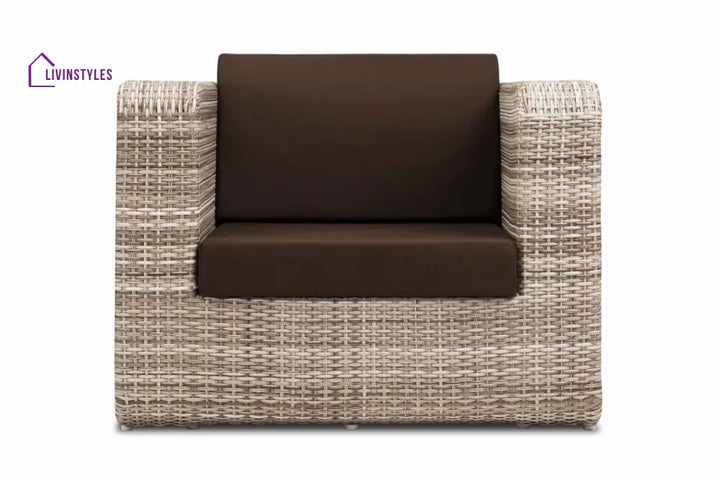 Maso Outdoor Sofa Set 2 Seater + 2 Single seater with 1 Central Table (Seashell) - Sofa Sets
