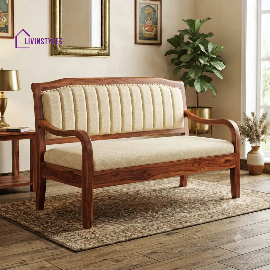 Mathieu Wooden Bench for Living Room | Bedroom | Extra Seating