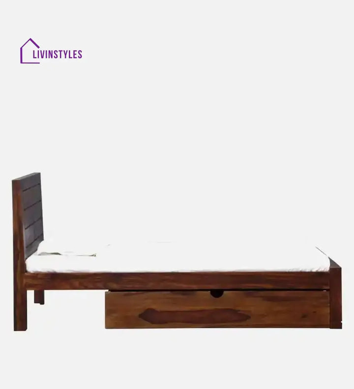 Moscow Sheesham Wood Single Storage Beds With Drawer Bedroom Furniture Sets