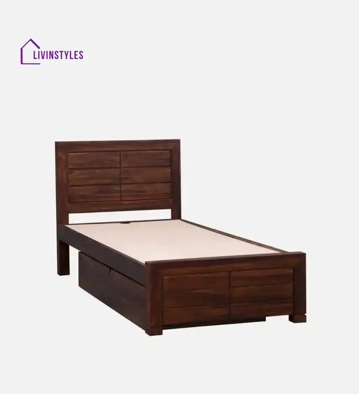 Moscow Sheesham Wood Single Storage Beds With Drawer Bedroom Furniture Sets