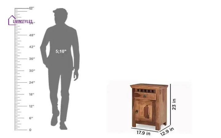 Kuber Solid Wood Bedside Tables Bedroom Furniture Sets