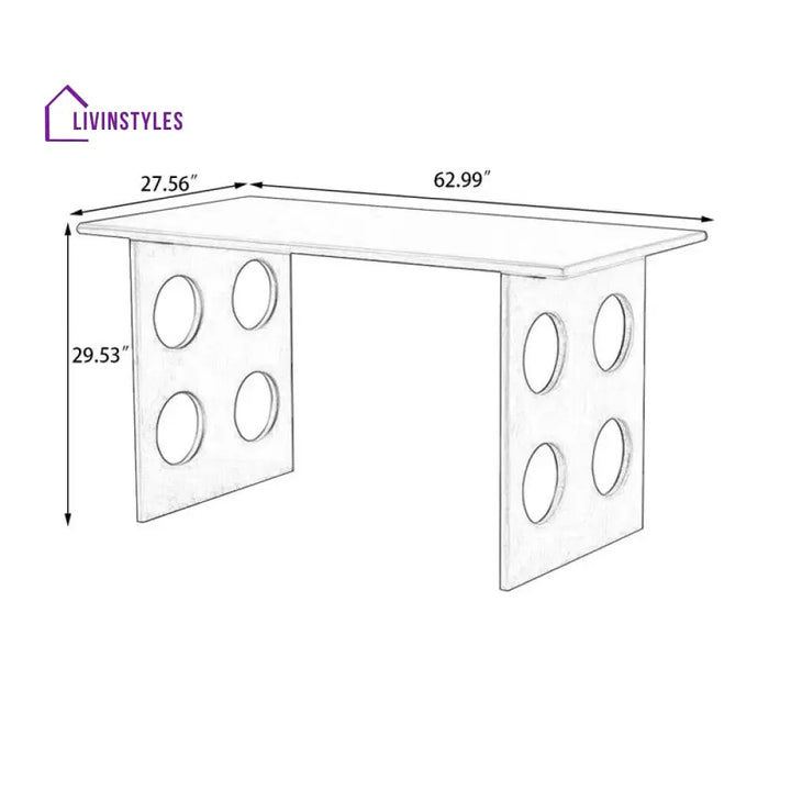 Matvey Solid Wood Study Table for Students