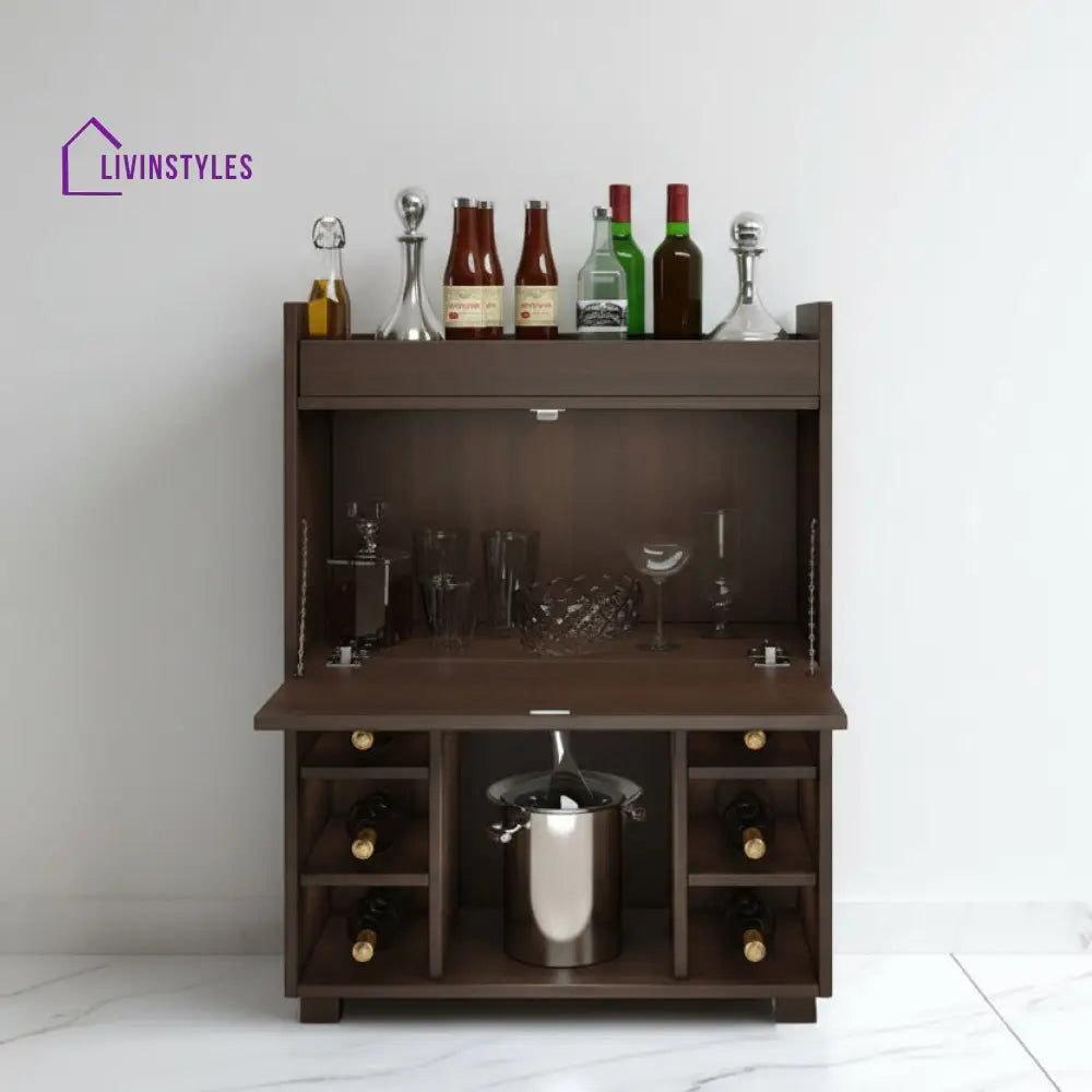 Matvii Bar Cabinet & Counter in Dark Finish