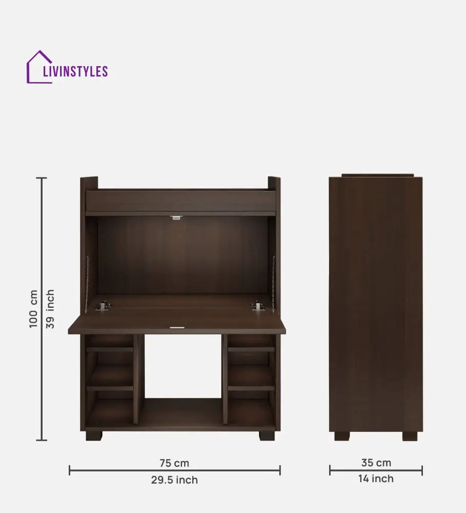 Matvii Bar Cabinet & Counter in Dark Finish