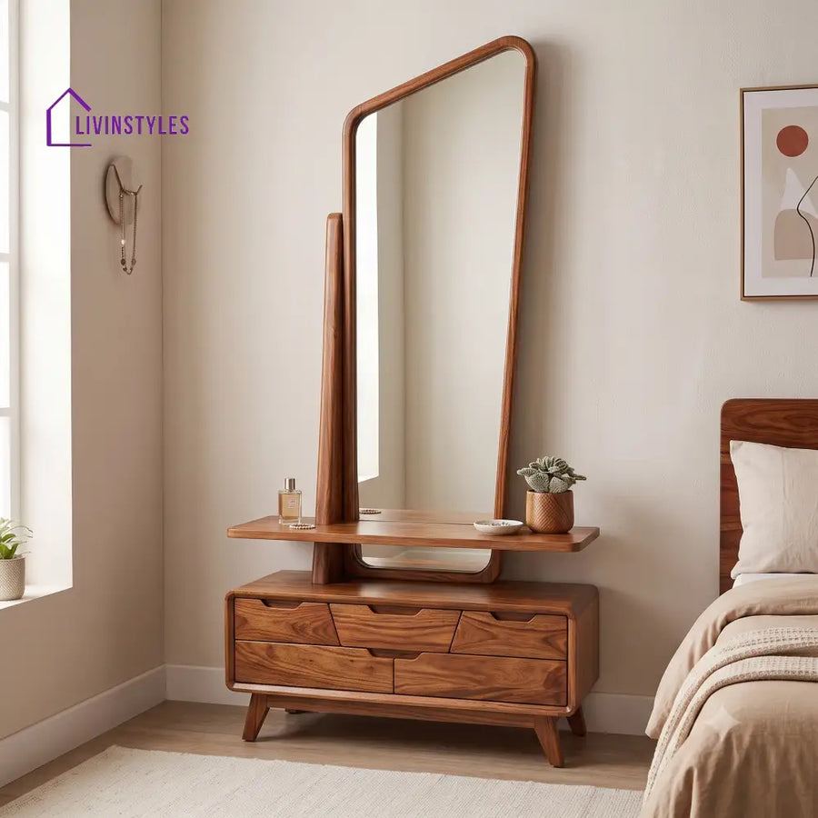 Maud Premium Solid Wood Dressing Table for Bedroom | New Designer Dressing Unit