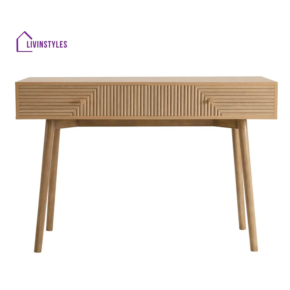 Mauricio Dressing Table Console - Natural Wood - Dressing Table