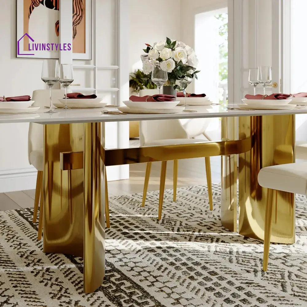 Maxim Modern Rectangular Dining Table Set for 6