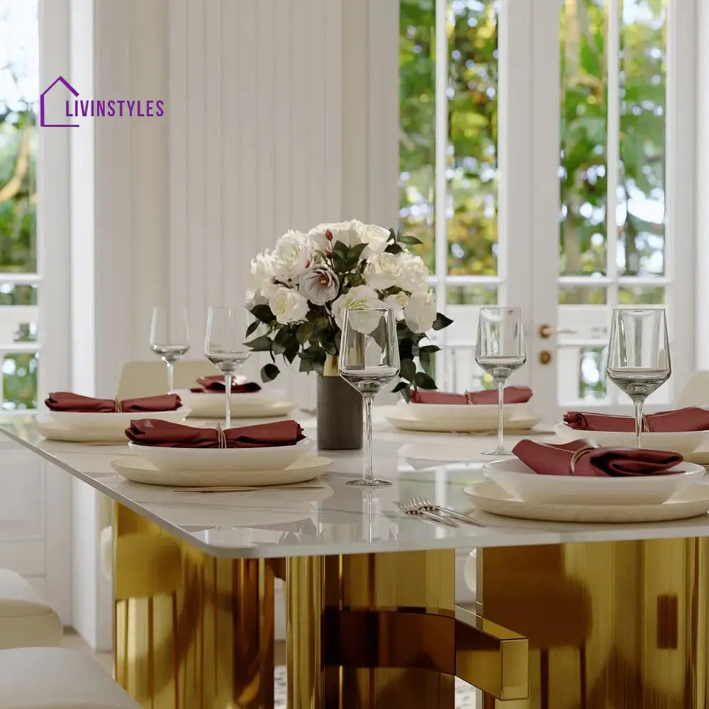 Maxim Modern Rectangular Dining Table Set for 6