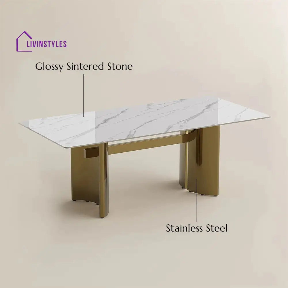 Maxim Modern Rectangular Dining Table Set for 6