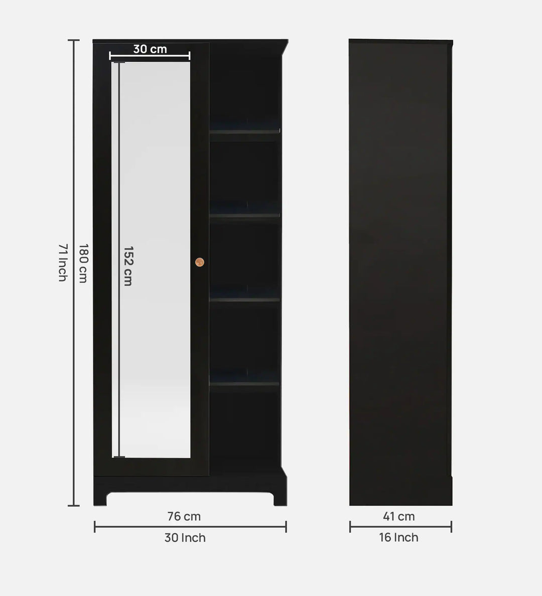 OmkarWood Noir Dressing Unit