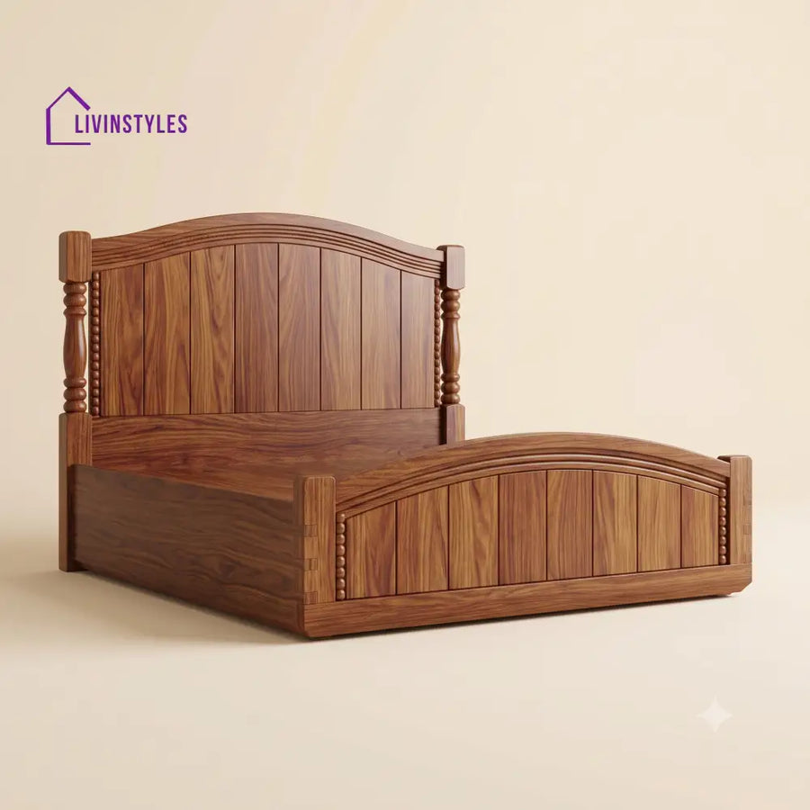 Mayuri Sheesham Wood Bed With Box Storage | Wooden Bed
