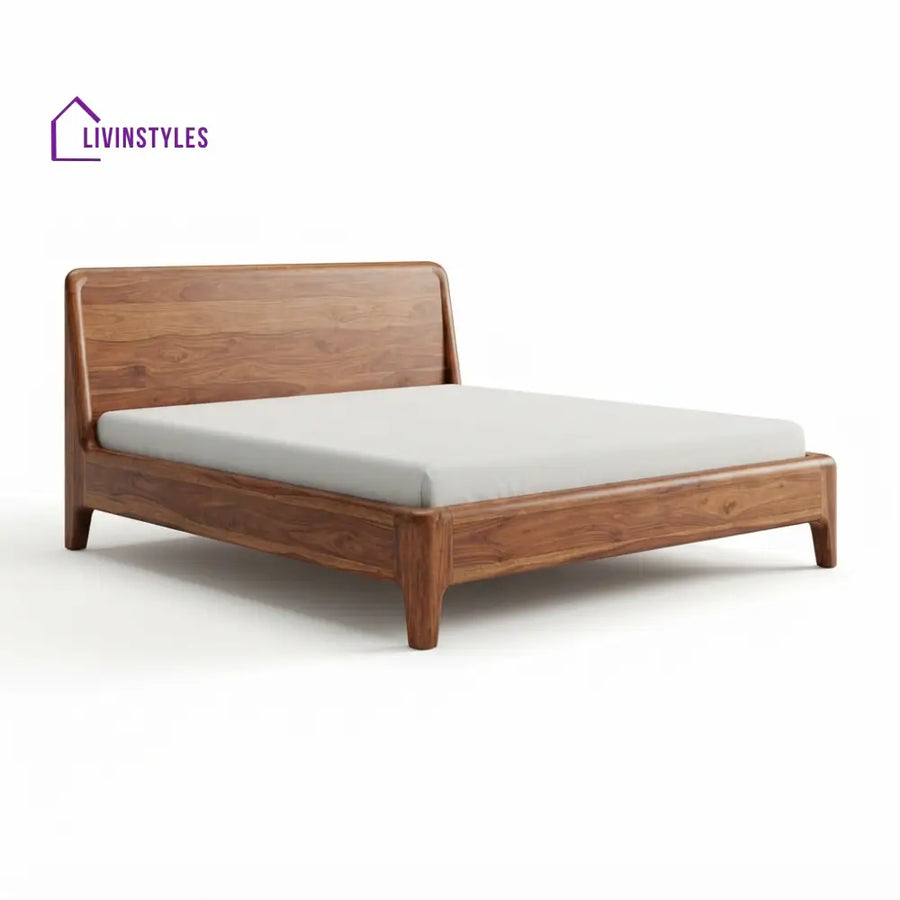 Mbali Wooden Double Bed | King Size Bed | Queen Size Bed - Bed Without Storage