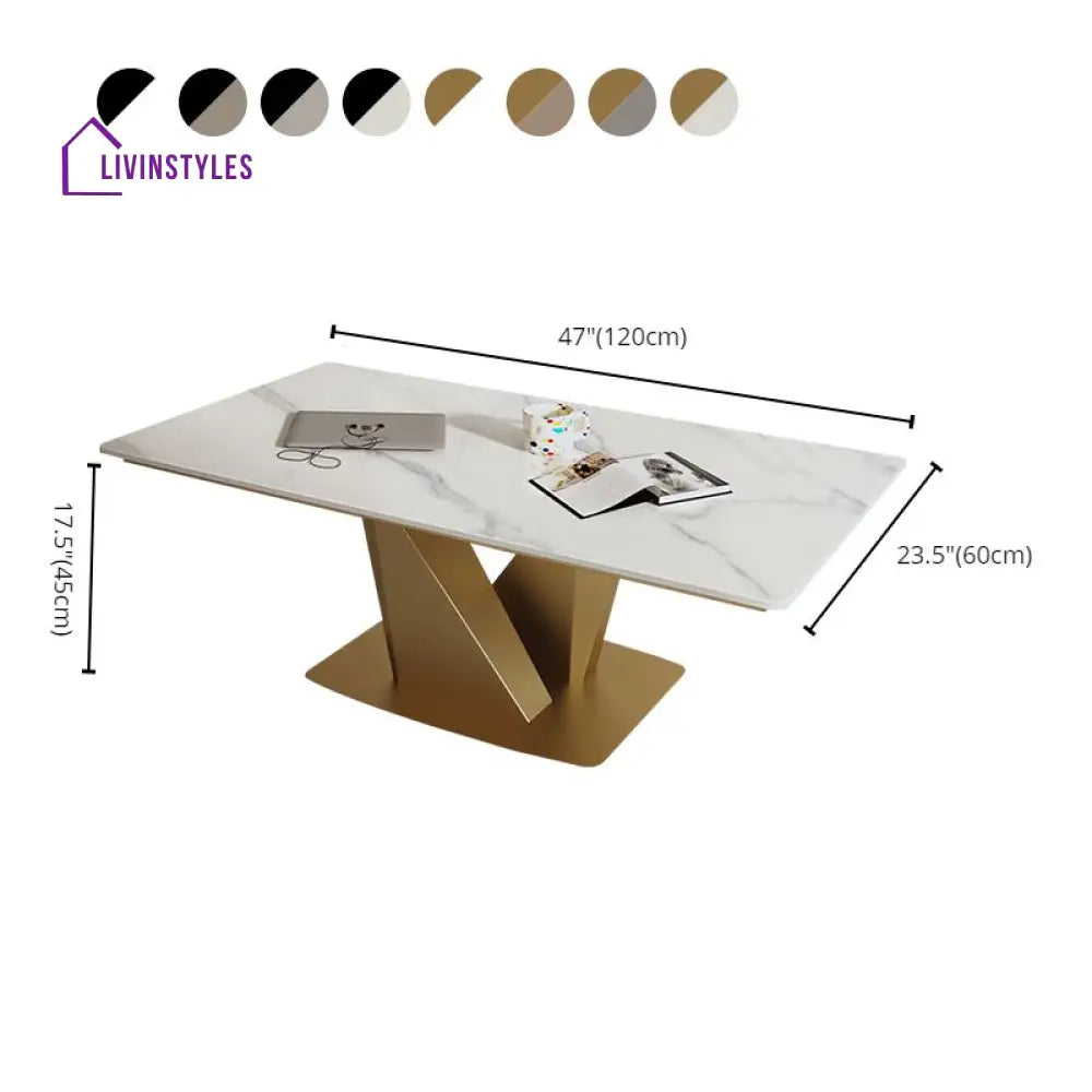 Medhavi Stainless Steel Coffee Table for Living Room