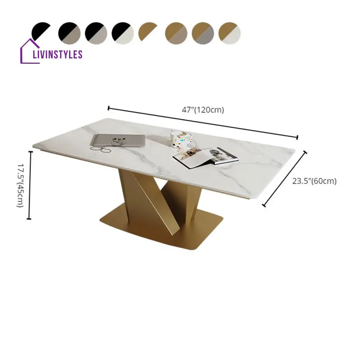 Medhavi Stainless Steel Coffee Table for Living Room