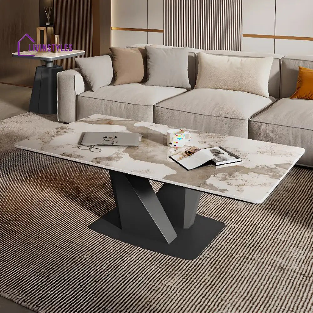 Medhavi Stainless Steel Coffee Table for Living Room