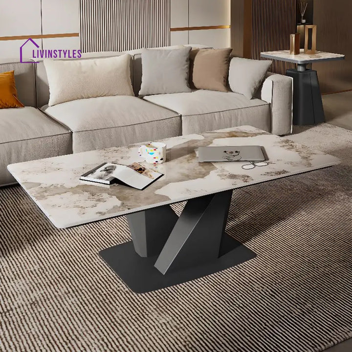 Medhavi Stainless Steel Coffee Table for Living Room