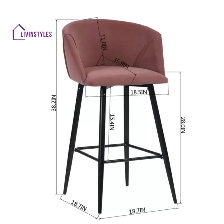 Luxurious Comfy Velvet Counter Bar Chair / Long