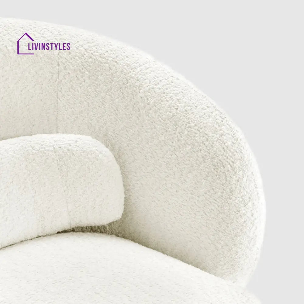 Meenakshi Solid Wood and Fabric Arm Chair | Living Room Chair | Lounge Chair