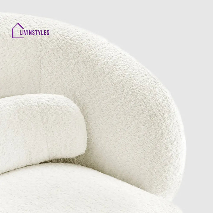 Meenakshi Solid Wood and Fabric Arm Chair | Living Room Chair | Lounge Chair