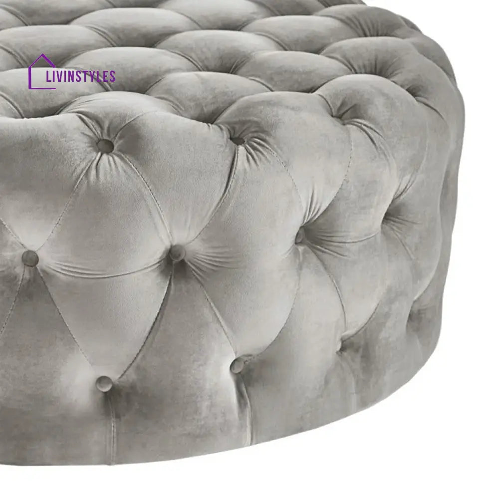 Meera Chesterfield Fabric Coffee Table For Living Room