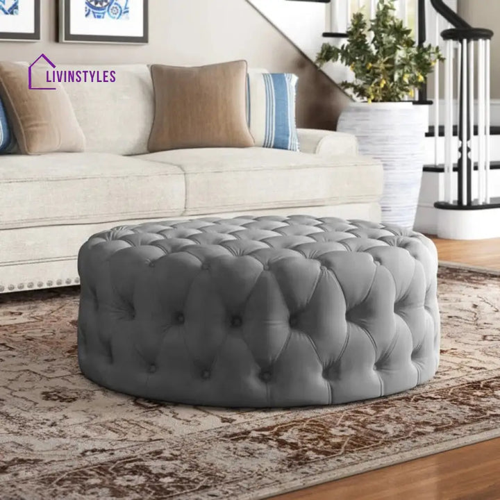 Meera Chesterfield Fabric Coffee Table For Living Room
