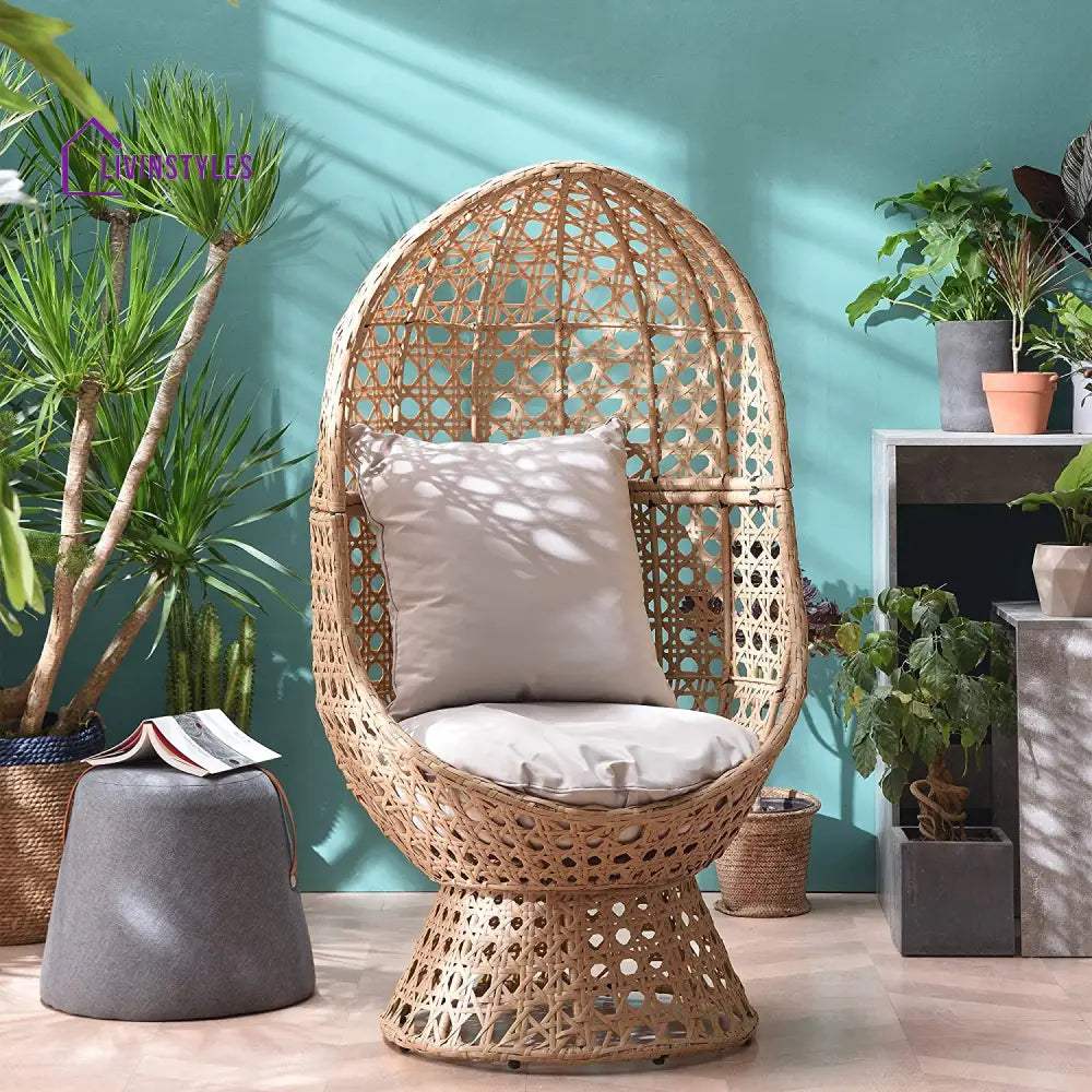 Nerida Rattan Cocoon Chair Garden Seating > Egg Chair