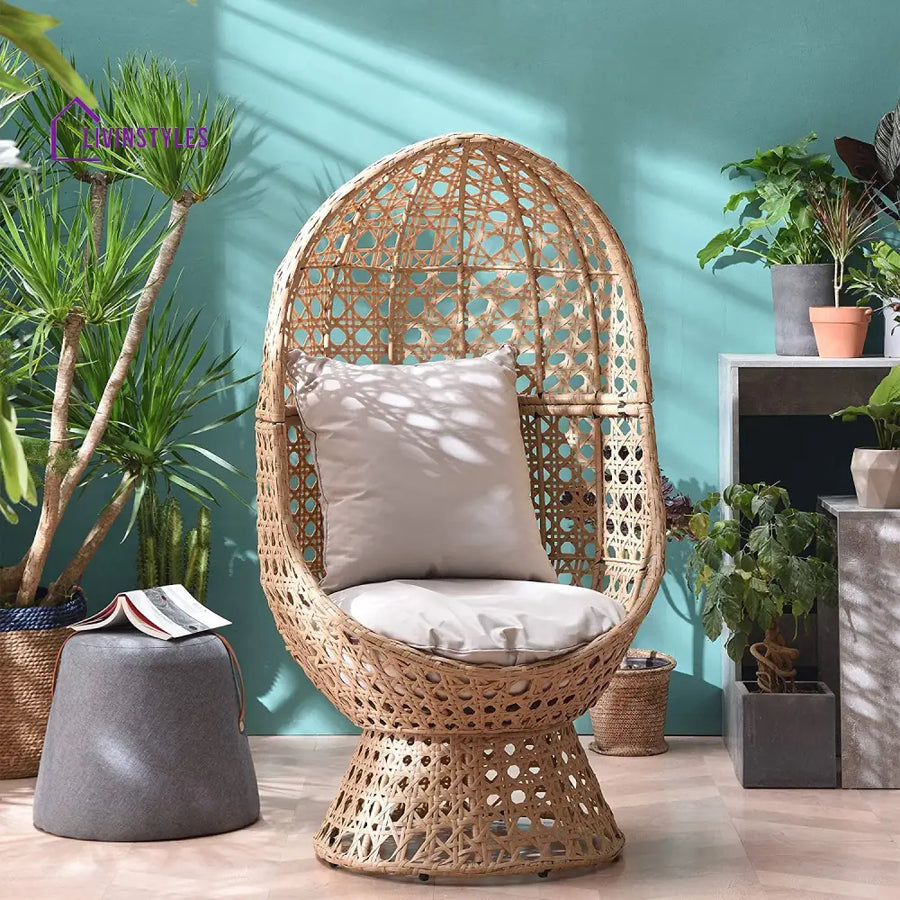 Nerida Rattan Cocoon Chair Garden Seating > Egg Chair