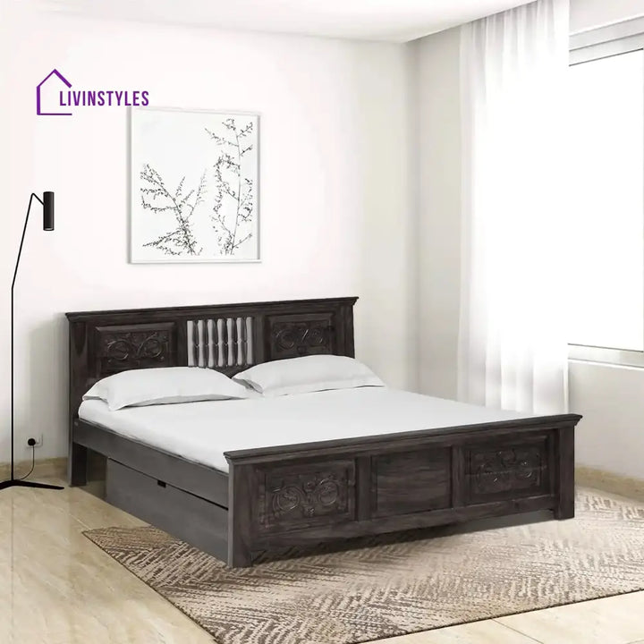 Devanti Traditional Solid Wood Beds Queen / Walnut Bedroom Furniture Sets