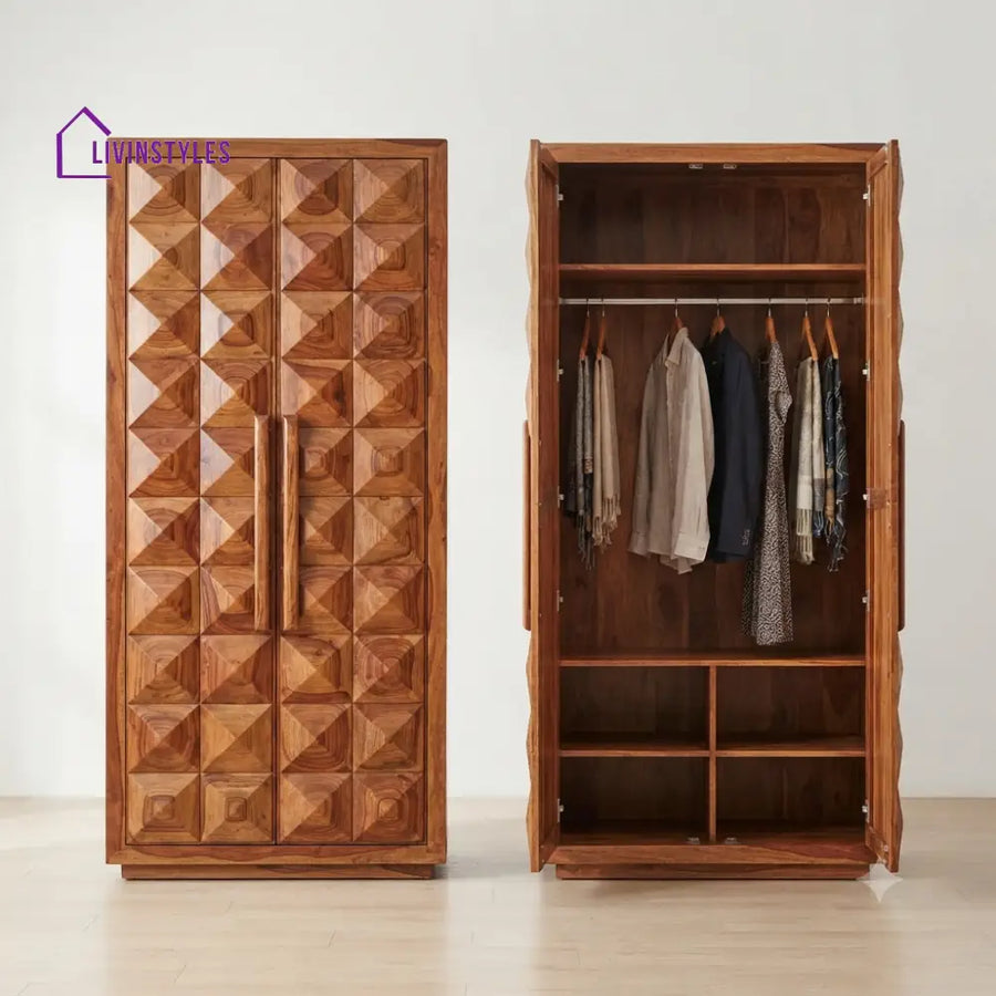 Meera Wooden Wardrobe for Clothes | Cupboard for Clothes