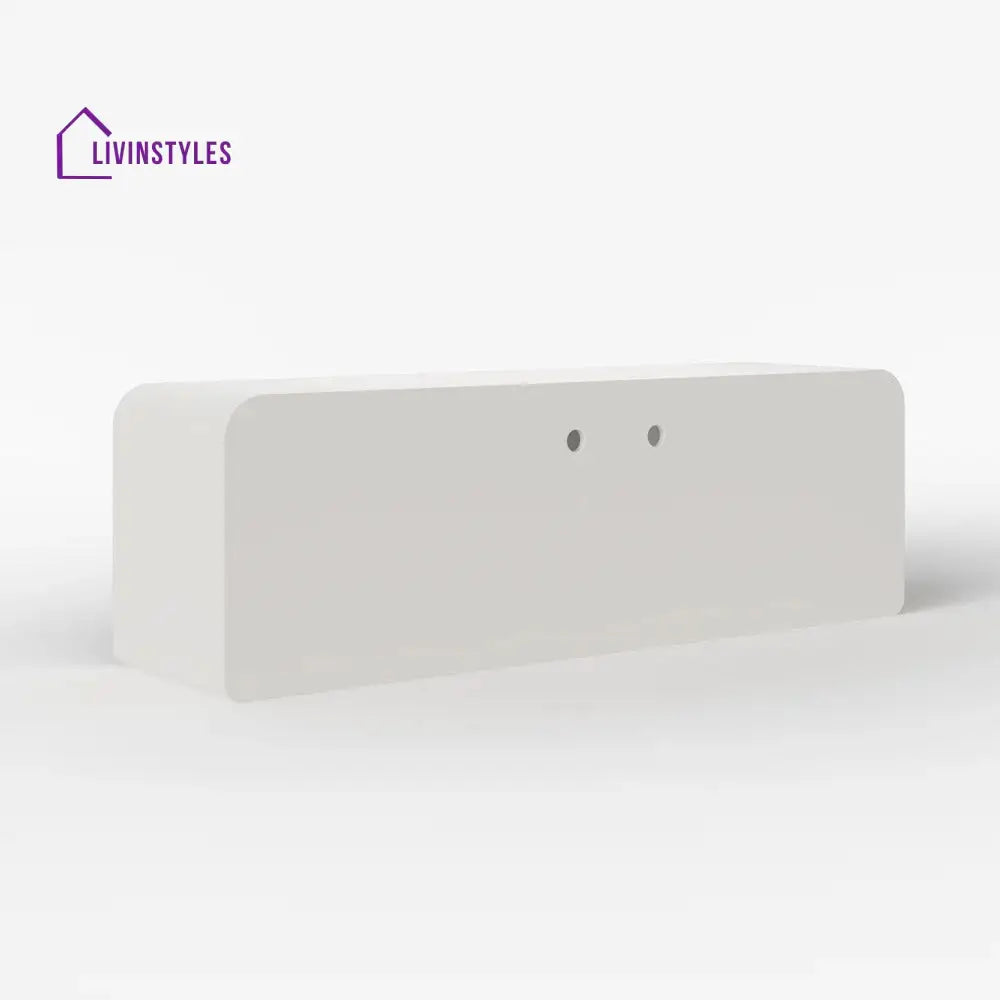 Megan White Finish Solid Wood Mango Wood Tv Unit | Console for Living