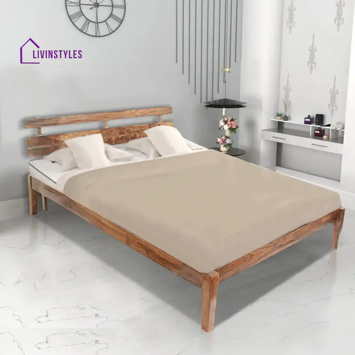 Amira Solid Wood Beds Queen / Natural Bed without storage