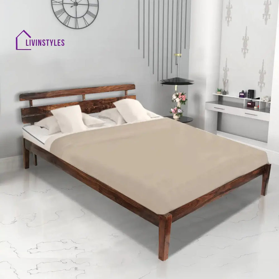 Amira Solid Wood Beds Queen / Teak Bed without storage