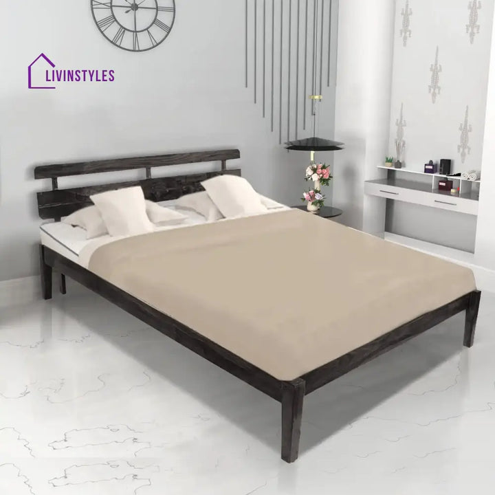 Amira Solid Wood Beds Queen / Walnut Bed without storage