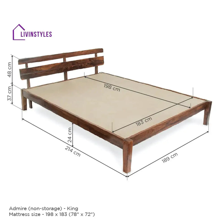 Amira Solid Wood Beds Bed without storage