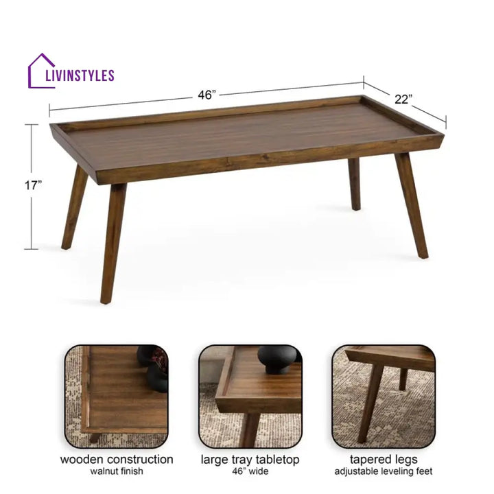 Mehak Solid Wood Coffee Table for Living Room