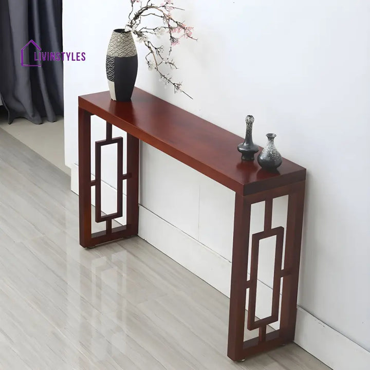 Mehulraj Wooden Living Room Console Table