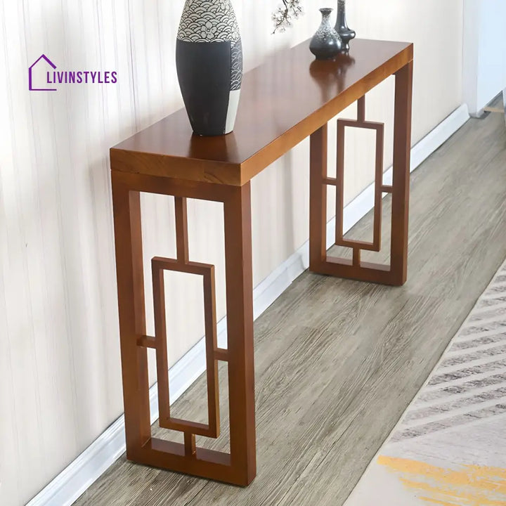 Mehulraj Wooden Living Room Console Table