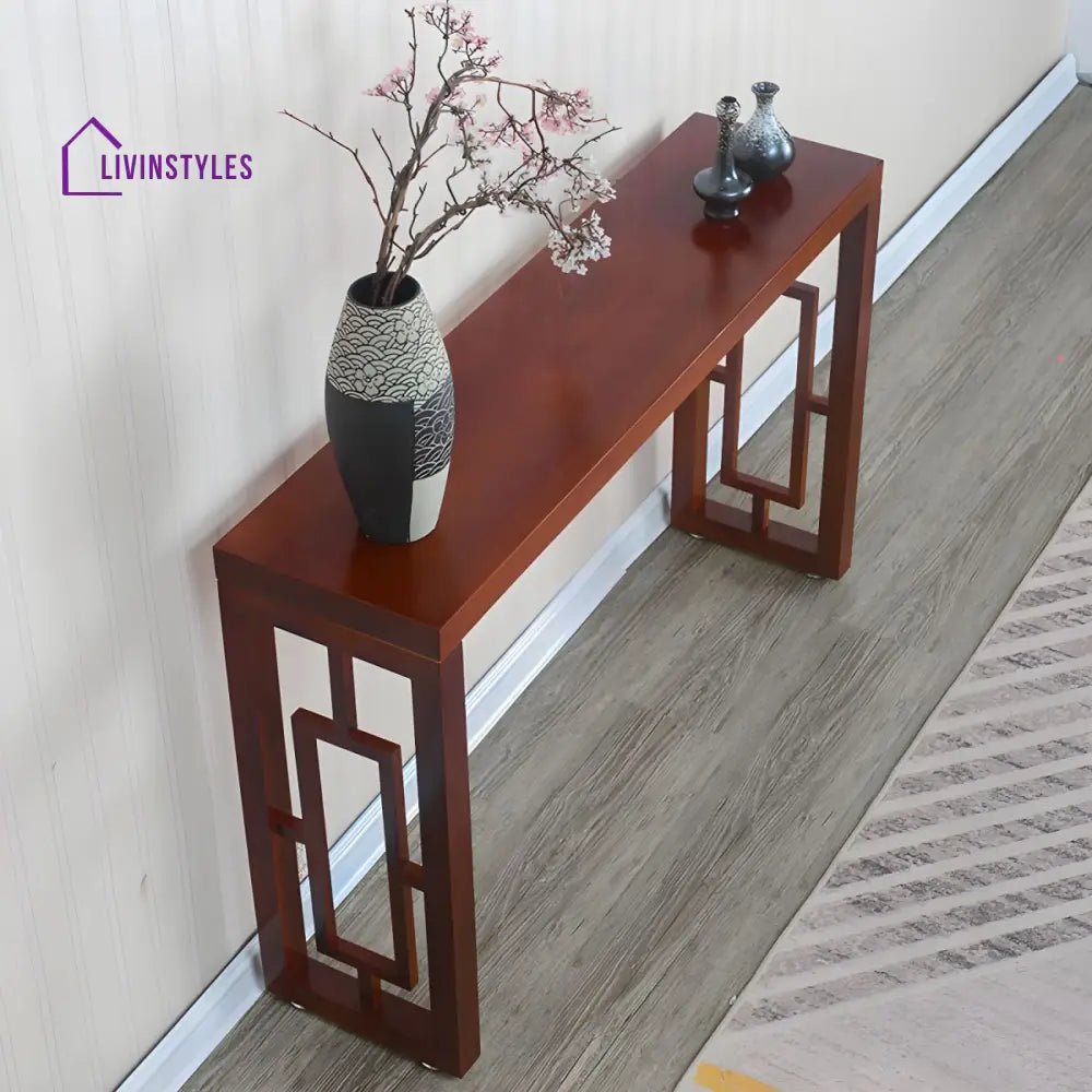 Mehulraj Wooden Living Room Console Table