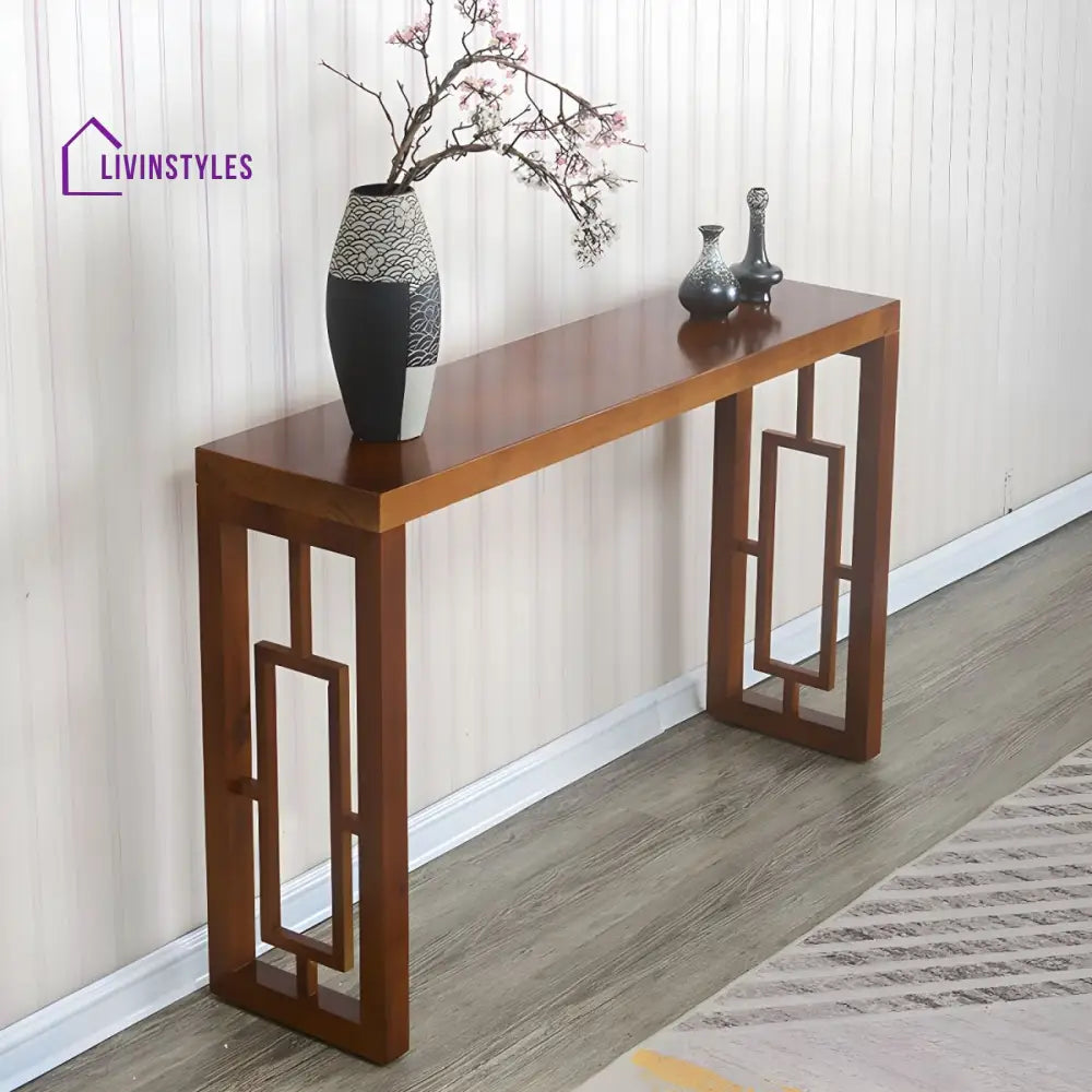 Mehulraj Wooden Living Room Console Table