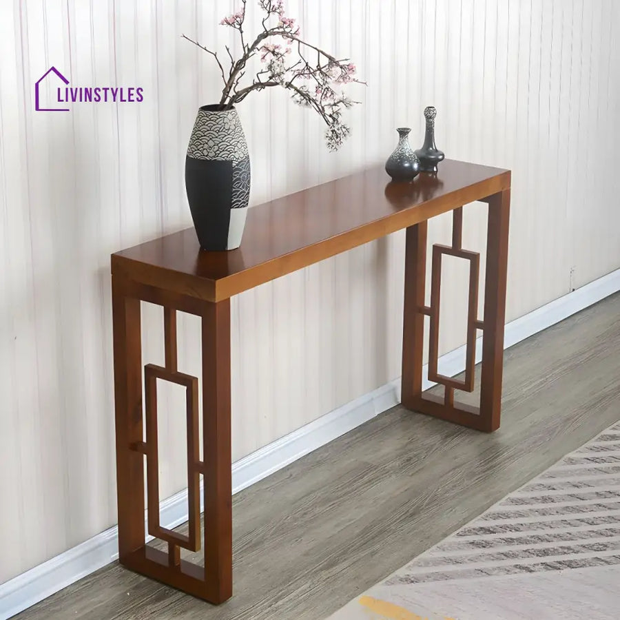 Mehulraj Wooden Living Room Console Table