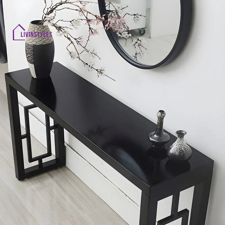Mehulraj Wooden Living Room Console Table
