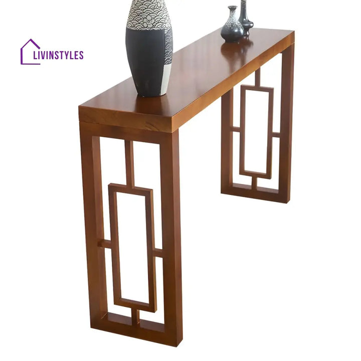 Mehulraj Wooden Living Room Console Table