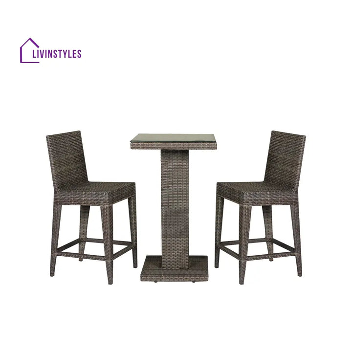 Meier Outdoor Patio Bar Sets 2 Chairs and 1 Table (Capicano) - Bar Sets