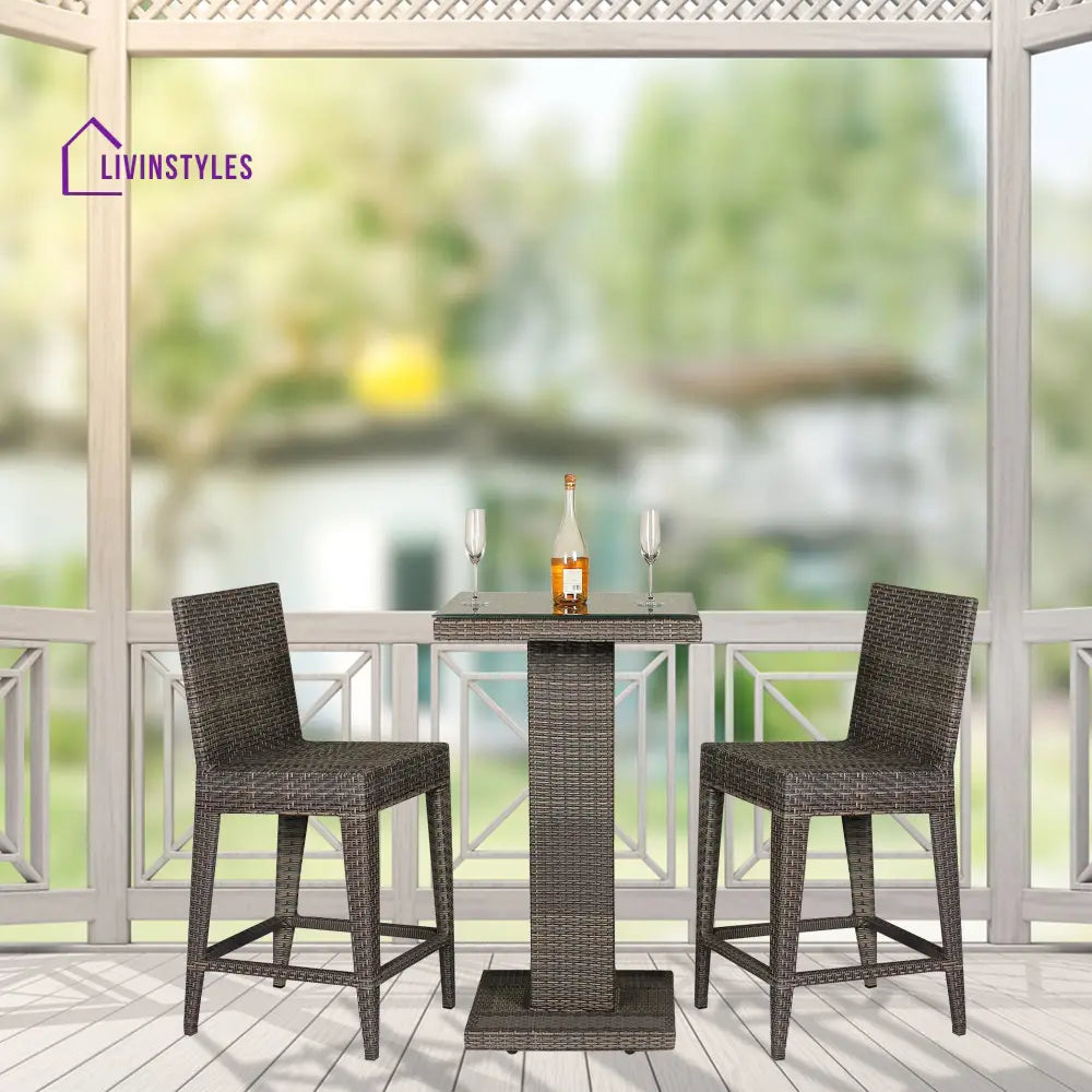 Meier Outdoor Patio Bar Sets 2 Chairs and 1 Table (Capicano) - Bar Sets