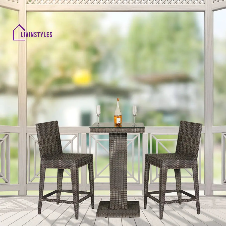Meier Outdoor Patio Bar Sets 2 Chairs and 1 Table (Capicano) - Bar Sets