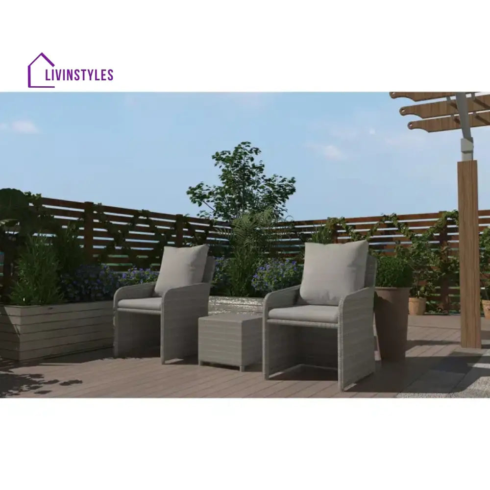 Meino Outdoor Patio Seating Set 2 Chairs and 1 Table Set - Coffee Table Sets