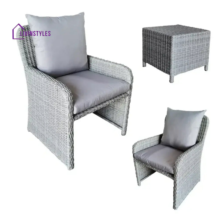 Meino Outdoor Patio Seating Set 2 Chairs and 1 Table Set - Coffee Table Sets