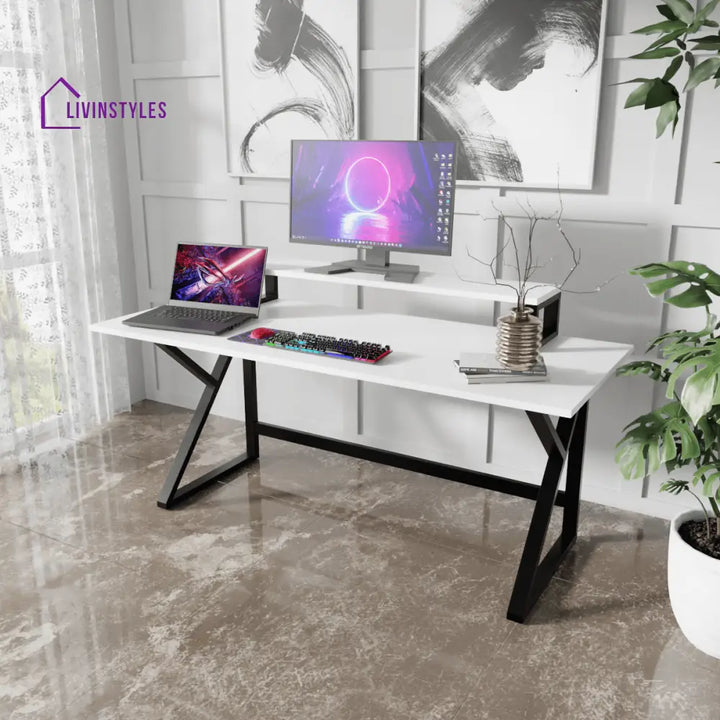 Meja Study Table | Computer Table | Study Table for Home - White - Art & Drafting Tables