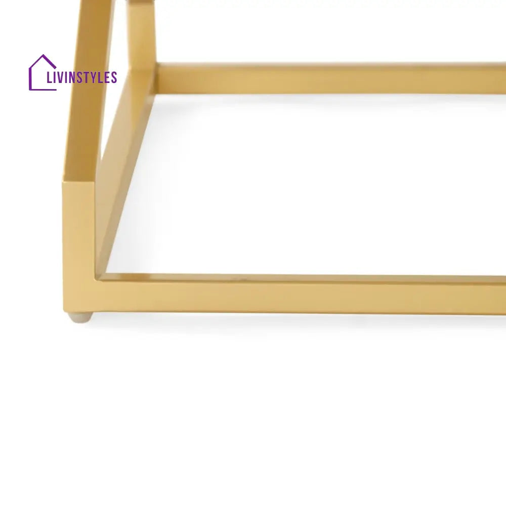 Melbourne Marble Coffee Table In Gold Finish